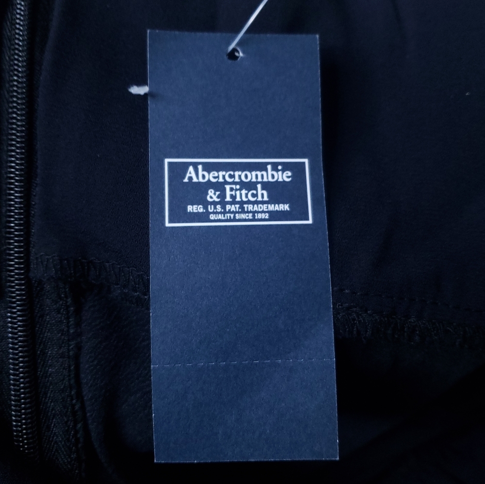 NWT Abercrombie & Fitch V Neck Dress Black Size S T - Picture 14 of 15